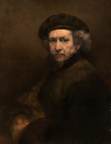 Self-Portrait with Beret by Rembrandt van Rijn